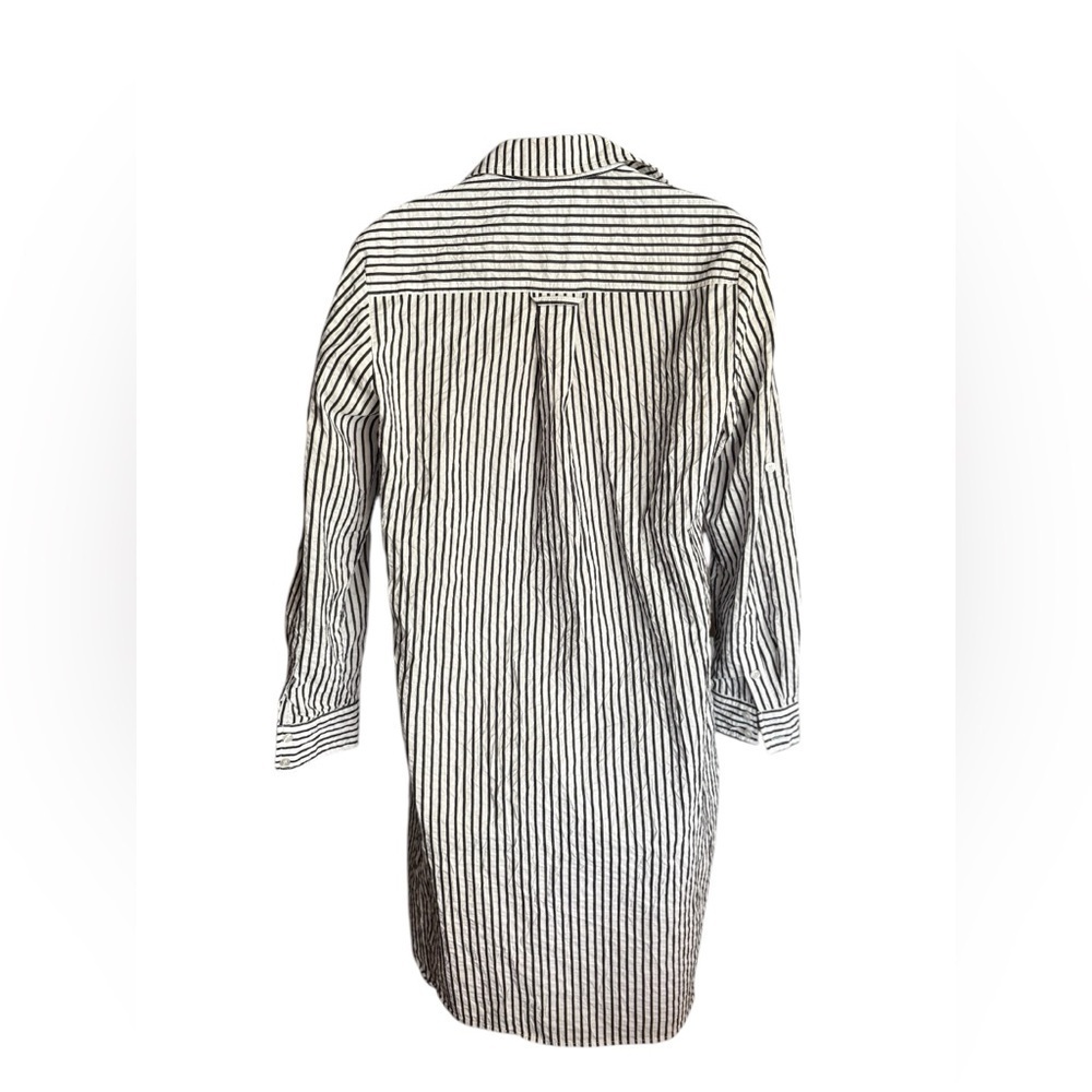 Finley Alex Black and White Striped Shirt Dress sz M cotton mix preloved - Picture 8 of 8